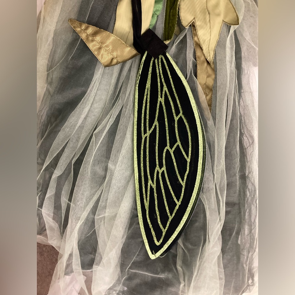 Wood Fairy Couture Costume | Tulle Skirt and Satin leaves Collar | Storage Bag - Picture 6 of 6